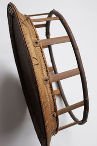 Talieng 竹製円卓｜伝統柄・濃色｜直径49 cm