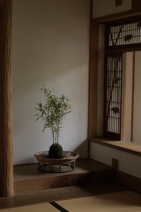 Talieng 竹製円卓｜伝統柄・濃色｜直径49 cm