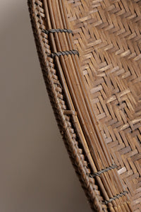 Talieng BAMBOO OVAL TABLE｜TRADITIONAL PATTERN｜DARK｜53 × 36 cm