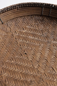 Talieng BAMBOO OVAL TABLE｜TRADITIONAL PATTERN｜DARK｜53 × 36 cm