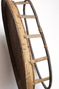 Talieng BAMBOO OVAL TABLE｜TRADITIONAL PATTERN｜DARK｜53 × 36 cm