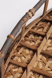 Talieng BAMBOO OVAL TABLE｜TRADITIONAL PATTERN｜DARK｜53 × 36 cm
