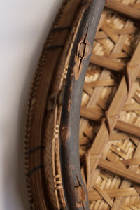 Talieng BAMBOO OVAL TABLE｜TRADITIONAL PATTERN｜DARK｜53 × 36 cm