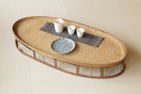 Katu BAMBOO OVAL TABLE｜PLAIN｜97 × 46.5 cm