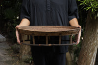 Talieng BAMBOO OVAL TABLE｜TRADITIONAL PATTERN｜DARK｜53 × 36 cm