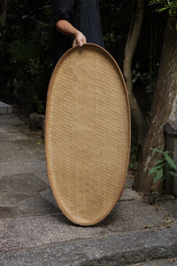 Katu BAMBOO OVAL TABLE｜PLAIN｜97 × 46.5 cm