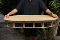 Katu 竹製楕円卓｜伝統柄｜104 × 57 cm