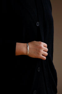 Pwo Karen SILVER BANGLE｜PLAIN / STAMPED