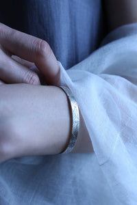 Pwo Karen SILVER BANGLE｜PLAIN / STAMPED