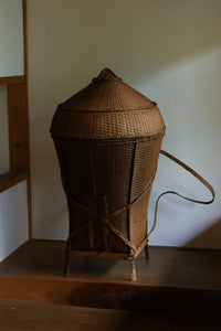 Katu CARRYING BASKET｜EXTRA LARGE WITH LID｜MEDIUM DARK