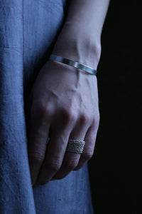 Pwo Karen SILVER BANGLE｜PLAIN / STAMPED